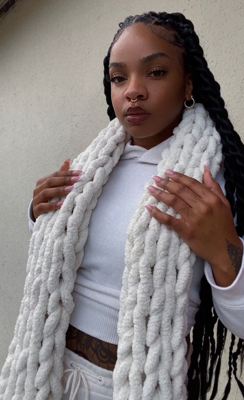 Chunky Hand Knit Scarf