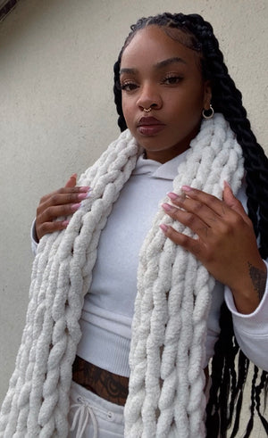 Chunky Hand Knit Scarf – Knot Your Apparel